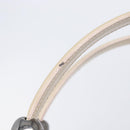 Christian Dior Maris Pearl Hand Bag Patent Leather 2way Beige Silver Auth ka7131-9