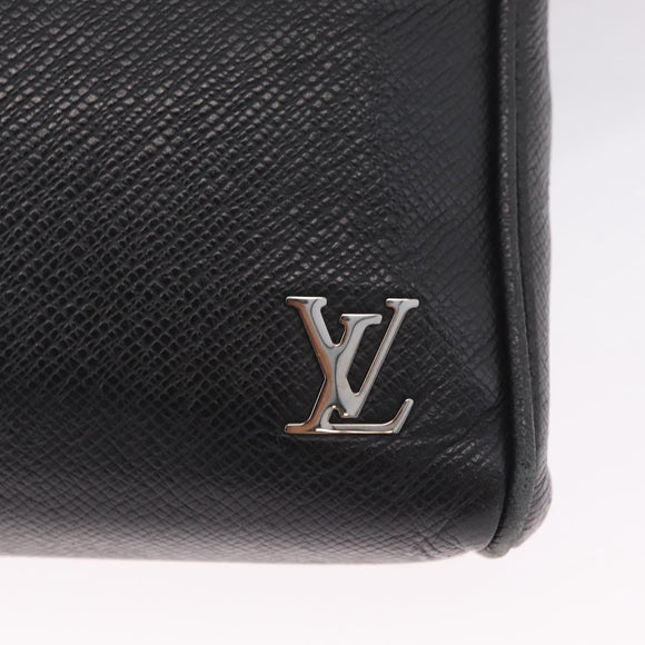 LOUIS VUITTON Taiga Alex Messenger Bag Black Noir M30260 LV Auth ka7133A