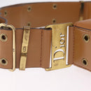 Christian Dior Street Chic Shoulder Bag Leather Brown Gold Auth ka7134A-10