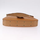 Christian Dior Street Chic Shoulder Bag Leather Brown Gold Auth ka7134A-11