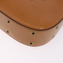Christian Dior Street Chic Shoulder Bag Leather Brown Gold Auth ka7134A-13