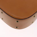 Christian Dior Street Chic Shoulder Bag Leather Brown Gold Auth ka7134A-15
