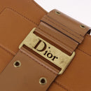 Christian Dior Street Chic Shoulder Bag Leather Brown Gold Auth ka7134A-16