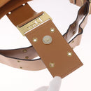 Christian Dior Street Chic Shoulder Bag Leather Brown Gold Auth ka7134A-17