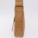 Christian Dior Street Chic Shoulder Bag Leather Brown Gold Auth ka7134A-4