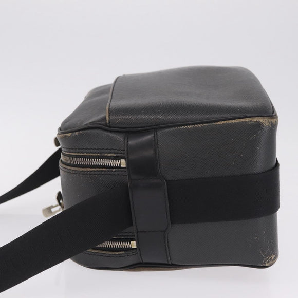 LOUIS VUITTON Taiga Reporter PM Shoulder Bag Ardoise M30152 LV Auth ka7136