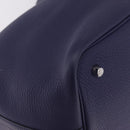 HERMES Taurillon Clemence Picotan Lock MM Bag Leather Navy Silver Auth ka7140SAM-12