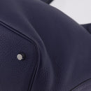 HERMES Taurillon Clemence Picotan Lock MM Bag Leather Navy Silver Auth ka7140SAM-13