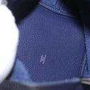 HERMES Taurillon Clemence Picotan Lock MM Bag Leather Navy Silver Auth ka7140SAM-18