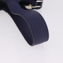 HERMES Taurillon Clemence Picotan Lock MM Bag Leather Navy Silver Auth ka7140SAM-8