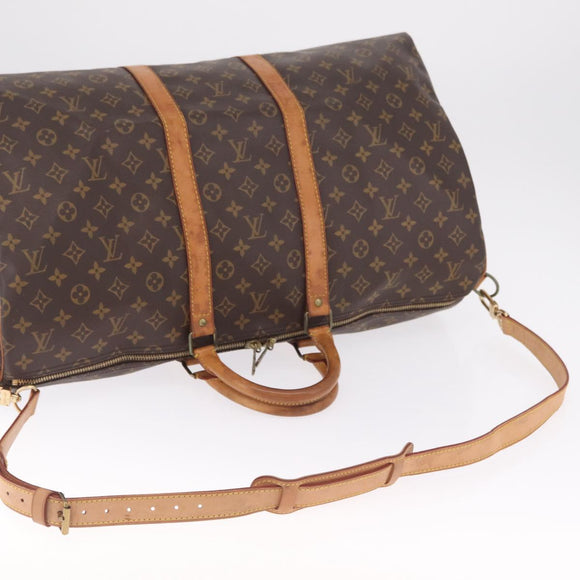 LOUIS VUITTON Monogram Keepall Bandouliere55 Boston Bag M41414 LV Auth ka7142