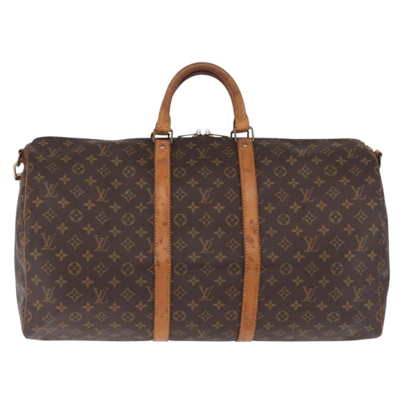 LOUIS VUITTON Monogram Keepall Bandouliere55 Boston Bag M41414 LV Auth ka7142