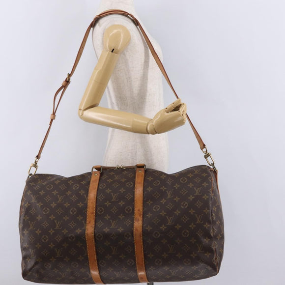 LOUIS VUITTON Monogram Keepall Bandouliere55 Boston Bag M41414 LV Auth ka7142