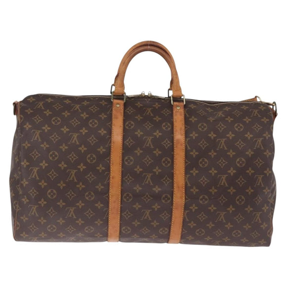 LOUIS VUITTON Monogram Keepall Bandouliere55 Boston Bag M41414 LV Auth ka7142