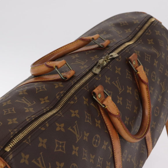LOUIS VUITTON Monogram Keepall Bandouliere55 Boston Bag M41414 LV Auth ka7142