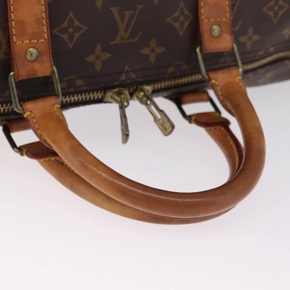 LOUIS VUITTON Monogram Keepall Bandouliere55 Boston Bag M41414 LV Auth ka7142