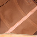CELINE Macadam Canvas Boston Bag PVC Leather Brown Gold Auth ka7143-20