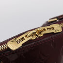 LOUIS VUITTON Monogram Vernis Alma PM Bag Rouge Favist M91691 LV Auth ka7152-17