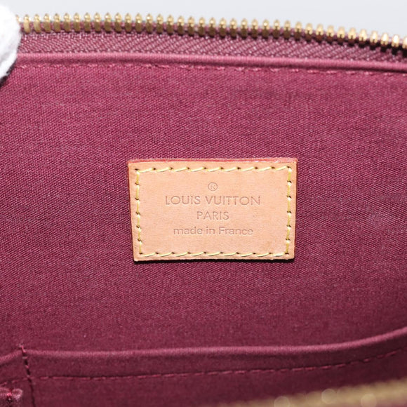 LOUIS VUITTON Monogram Vernis Alma PM Bag Rouge Favist M91691 LV Auth ka7152