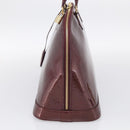 LOUIS VUITTON Monogram Vernis Alma PM Bag Rouge Favist M91691 LV Auth ka7152-5