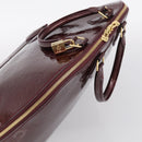 LOUIS VUITTON Monogram Vernis Alma PM Bag Rouge Favist M91691 LV Auth ka7152-6