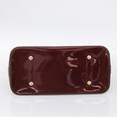 LOUIS VUITTON Monogram Vernis Alma PM Bag Rouge Favist M91691 LV Auth ka7152-9