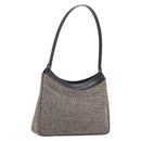 Bally Shoulder Bag Tweed Beige Silver Auth ka7160A-1