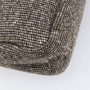 Bally Shoulder Bag Tweed Beige Silver Auth ka7160A-13
