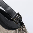 Bally Shoulder Bag Tweed Beige Silver Auth ka7160A-14