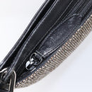 Bally Shoulder Bag Tweed Beige Silver Auth ka7160A-21