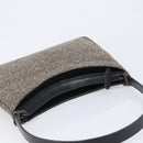 Bally Shoulder Bag Tweed Beige Silver Auth ka7160A-6