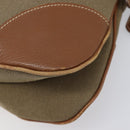 PRADA Shoulder Bag Canvas 2way Brown Gold Auth ka7161A-10