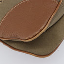 PRADA Shoulder Bag Canvas 2way Brown Gold Auth ka7161A-11