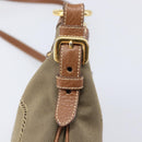 PRADA Shoulder Bag Canvas 2way Brown Gold Auth ka7161A-14