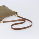PRADA Shoulder Bag Canvas 2way Brown Gold Auth ka7161A-7