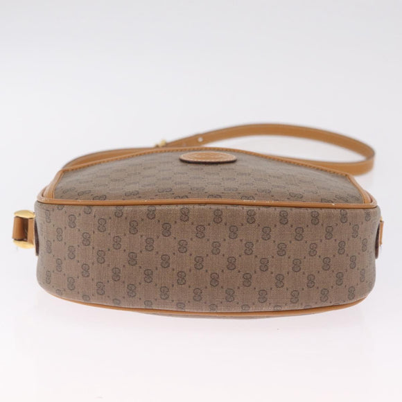 GUCCI Micro GG Supreme Shoulder Bag PVC Beige Gold 007 113 0115 Auth ka7162