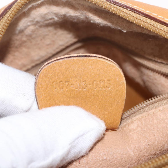 GUCCI Micro GG Supreme Shoulder Bag PVC Beige Gold 007 113 0115 Auth ka7162