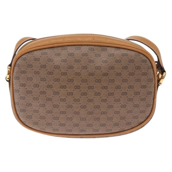 GUCCI Micro GG Supreme Shoulder Bag PVC Beige Gold 007 113 0115 Auth ka7162