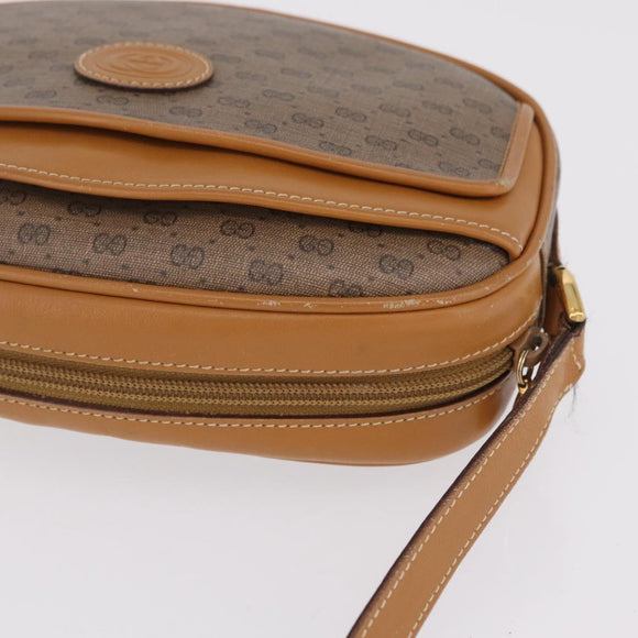 GUCCI Micro GG Supreme Shoulder Bag PVC Beige Gold 007 113 0115 Auth ka7162