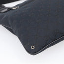 GUCCI GG Canvas Shoulder Bag Black Silver 90476 Auth ka7171A-13