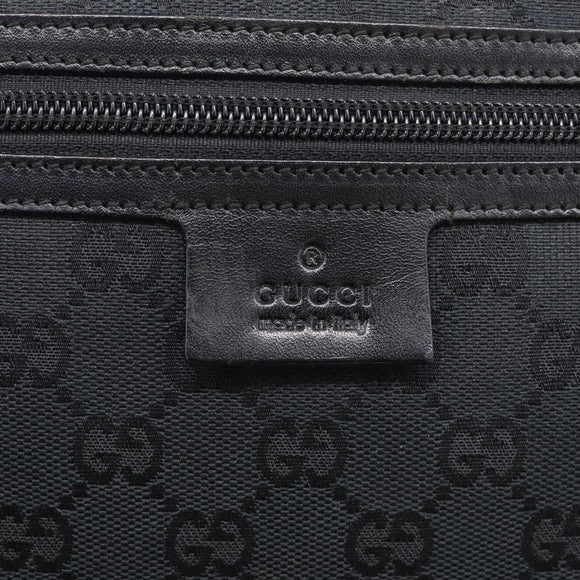 GUCCI GG Canvas Shoulder Bag Black Silver 90476 Auth ka7171A