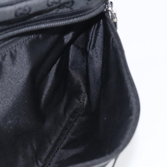 GUCCI GG Canvas Shoulder Bag Black Silver 90476 Auth ka7171A