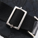 GUCCI GG Canvas Shoulder Bag Black Silver 90476 Auth ka7171A-25