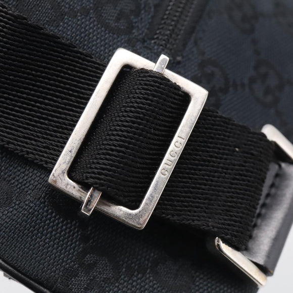 GUCCI GG Canvas Shoulder Bag Black Silver 90476 Auth ka7171A
