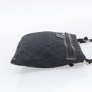 GUCCI GG Canvas Shoulder Bag Black Silver 90476 Auth ka7171A-5