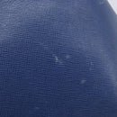 PRADA Hand Bag Safiano Leather Blue Gold Auth ka7172-16