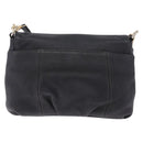 BURBERRY Shoulder Bag Leather Black Gold Auth ka7174-3