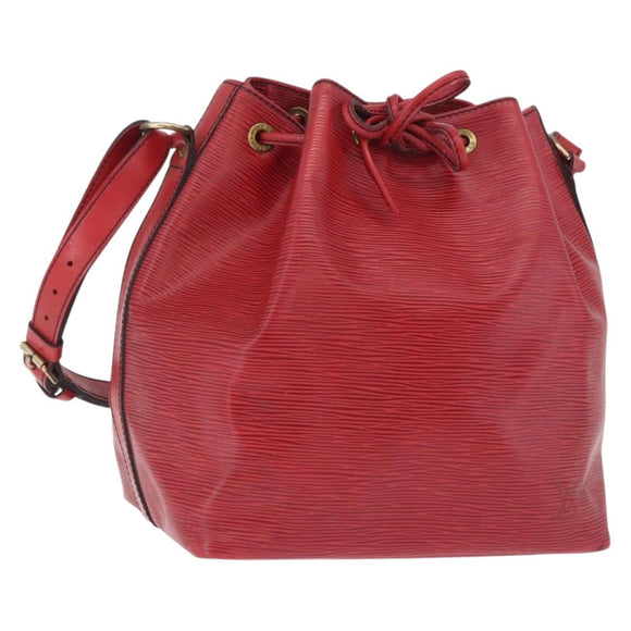 LOUIS VUITTON Epi Petit Noe Shoulder Bag Red M44107 LV Auth ka7175