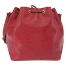 LOUIS VUITTON Epi Petit Noe Shoulder Bag Red M44107 LV Auth ka7175-3
