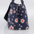 Miu Miu Hand Bag Canvas 2way Navy Gold Auth ka7179M-5
